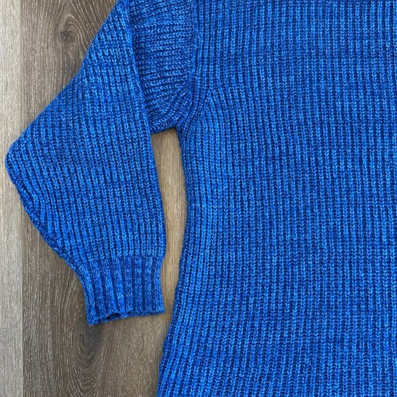 Free People Eleven Tunic Sweater Chunky Side Slit Turtleneck Size Medium - Picture 5 of 8